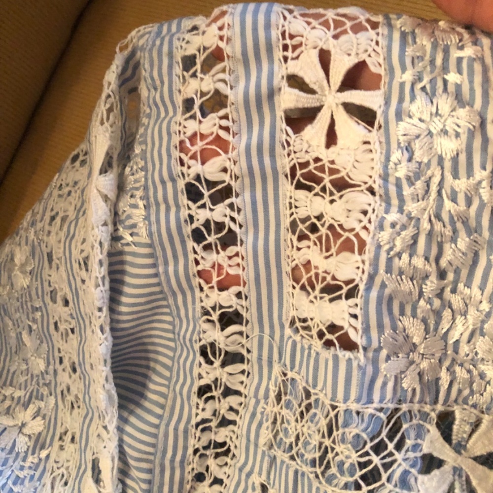 San Antonino hand embroidered Deshilado top - Picture 7 of 7